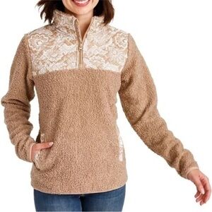 Vera Bradley Paisley Teddy Bear Fleece Pullover